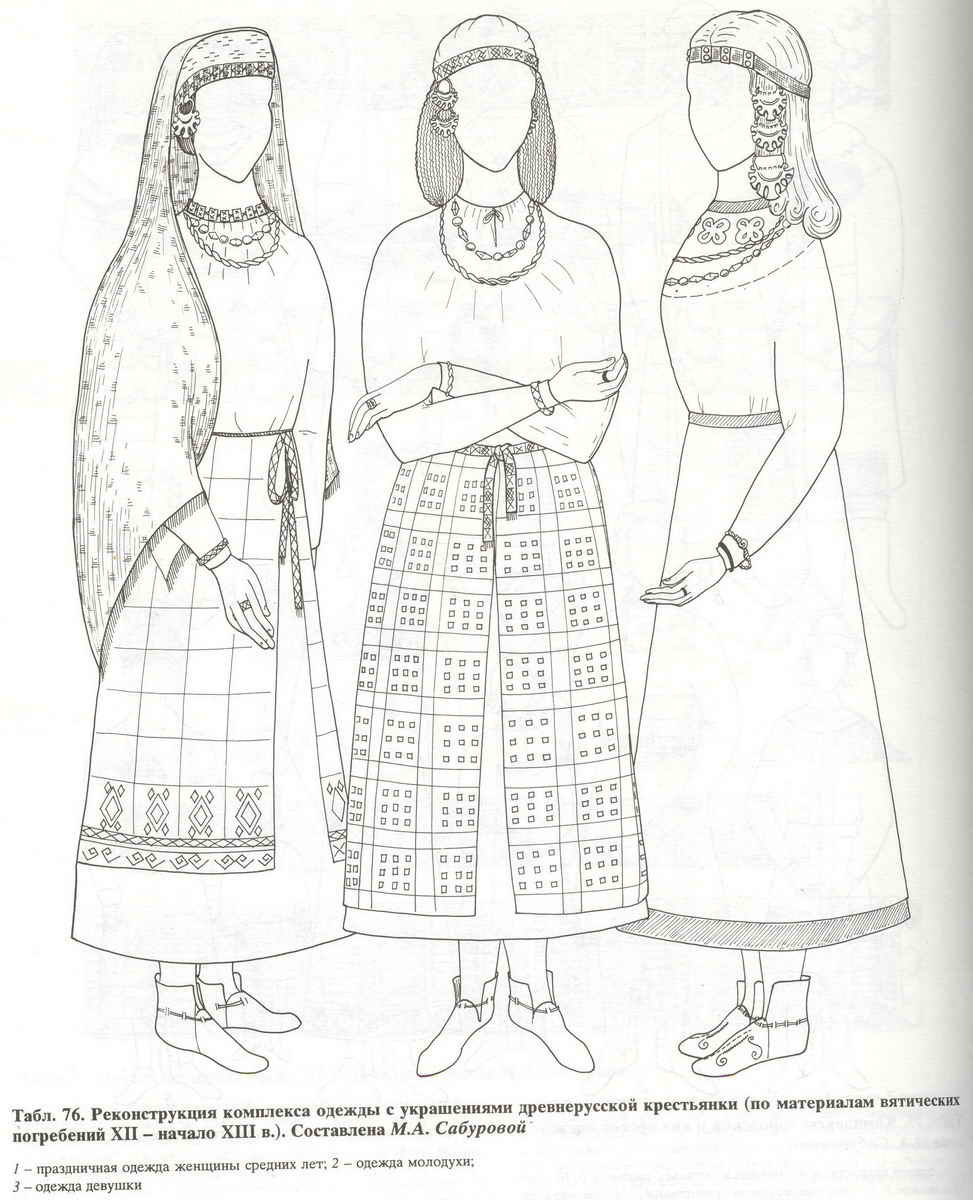 Одежда древней Руси женская